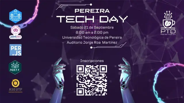 Pereira Tech Day 2024 attendees gathered in the Auditorio Jorge Roa Martínez